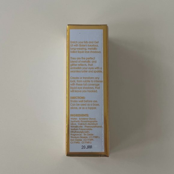 Eloise Beauty Get Lit Metallic Foiled Liquid Eyeshadow 10g Pure Gold Brand New - Picture 5 of 8